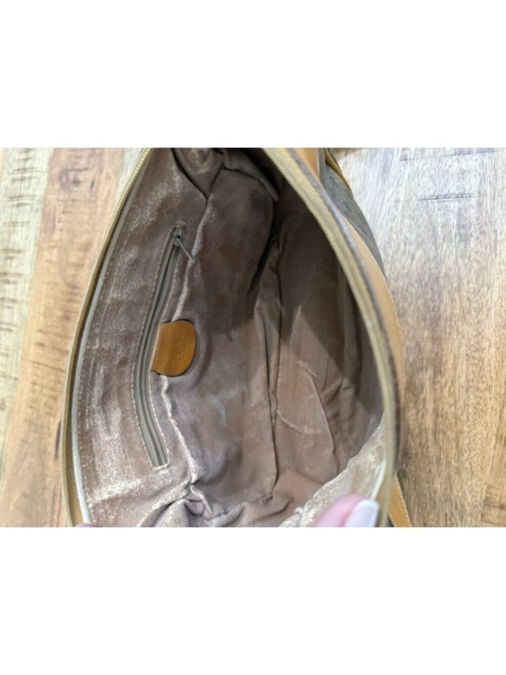 Gucci Micro GG Monogram Adjustable Shoulder Canvas Bag Beige Tan Crossbody Vtg - Picture 14 of 16
